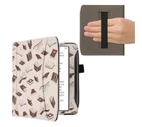 kwmobile Flip Cover Protettiva compatibile con Pocketbook Era/Era Color/Era Lite - copertina Antigraffio per eReader con Portacarte e Fascia Prensile in Pelle PU