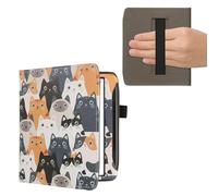 kwmobile Flip Cover Protettiva compatibile con Pocketbook Era/Era Color/Era Lite - copertina Antigraffio per eReader con Portacarte e Fascia Prensile in Pelle PU
