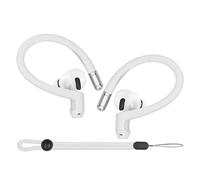 kwmobile Ganci Auricolari per In-Ear Compatibili con Apple Airpods 1/2 / 3/4 / Pro 1 / Airpods Pro 2 - Supporti per Auricolari Bluetooth - bianco
