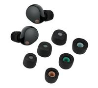 kwmobile Gommini Auricolari Memory Foam Set da 6 Compatibile con Sony WF-1000XM5 - Gommini Cuffie In Ear Schiuma - 3 Size nero