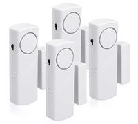 kwmobile Kit Allarme Casa Senza Fili con Sirena Esterna - Set di 4 Sensori Antifurto Casa Wireless - Sistema Allarme Porte e Finestre - Adatto a Porta Ingresso e Porte Interne