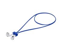 kwmobile Laccetto Portauricolari Compatibile con Apple Airpods 1/2 / 3/4 / PRO 1 / Airpods PRO 2 - Cordino Porta Cuffie in-Ear - Laccio Cuffiette Magnetico Blu Scuro