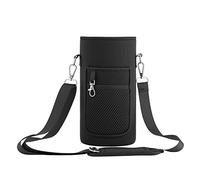 kwmobile Porta Borraccia 2 l in Neoprene - Porta Bottiglia con Tracolla Regolabile e Tasche - Portaborraccia per Campeggio Ciclismo Trekking - Nero