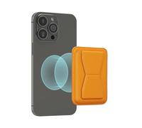 kwmobile Porta Carte di Credito per iPhone 16/15 / 14/13 / 12 Series - Porta Tessere in Similpelle per MagSafe - Supporto Magnetico Cellulare con Funzione Stand