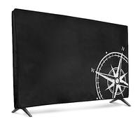 kwmobile Protezione Compatibile con 43" TV - Cover Proteggi-Schermo PC e TV da Interno - Custodia Protettiva Anti-Polvere - Bianco/Nero
