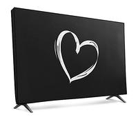 kwmobile Protezione Compatibile con 49-50" TV - Cover Proteggi-Schermo PC e TV da Interno - Custodia Protettiva Anti-Polvere - bianco/nero