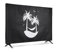 kwmobile Protezione Compatibile con 55" TV - Cover Proteggi-Schermo PC e TV da Interno - Custodia Protettiva Anti-Polvere - bianco/nero