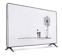 kwmobile Protezione Compatibile con 55" TV - Cover Proteggi-Schermo PC e TV da Interno - Custodia Protettiva Anti-Polvere - nero/bianco