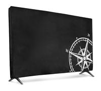 kwmobile Protezione Compatibile con 65" TV - Cover Proteggi-Schermo PC e TV da Interno - Custodia Protettiva Anti-Polvere - bianco/nero