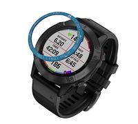 kwmobile Protezione Display Compatibile con Garmin Fenix 7 Fitness-tracker - Sticker Proteggi-schermo per Smart-Watch blu/argento