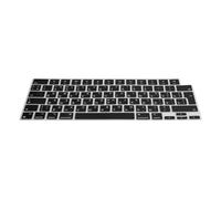 kwmobile Protezione Tastiera Russa Compatibile con Apple MacBook PRO 16.2 2024 M4 A3403 / A3186 - Cover Tastiera Russo QWERTY - Copertina Silicone Nero