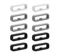 kwmobile Set 10 Passanti per Cinturino Orologio Compatibile con 18mm Smartwatch Strap (Universal) - Anelli Fissaggio Orologi - Anello Passante di Ricambio in Silicone e TPU