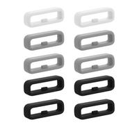 kwmobile Set 10 Passanti per Cinturino Orologio Compatibile con 22mm Smartwatch Strap (Universal) - Anelli Fissaggio Orologi - Anello Passante di Ricambio in Silicone e TPU