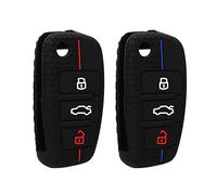 kwmobile Set 2 Cover Chiave Auto Compatibile con Audi con 3 tasti pieghevole - Custodia Chiavi Auto Copri Telecomando - Copertina Chiave Macchina - Silicone