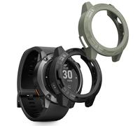 kwmobile Set 2x Custodia Smartwatch Compatibile con COROS NOMAD Cover - Case Trasparente Protezione Orologio Fitness - nero/verde scuro