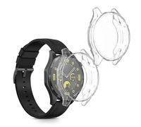kwmobile Set 2X Custodia Smartwatch Compatibile con Huawei Watch GT4 46mm Cover - Case Silicone Protezione Orologio Fitness Trasparente