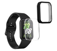 kwmobile Set 2x Custodia Smartwatch Compatibile con Samsung Galaxy Fit 3 Cover - Case Silicone Protezione Orologio Fitness trasparente/nero