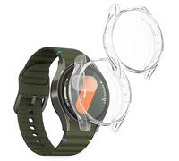 kwmobile Set 2x Custodia Smartwatch Compatibile con Samsung Galaxy Watch 7 40mm Cover - Case Silicone Protezione Orologio Fitness trasparente