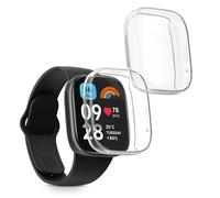 kwmobile Set 2x Custodia Smartwatch Compatibile con Xiaomi Redmi Watch 3 Active Cover - Case Silicone Protezione Orologio Fitness trasparente