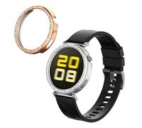 kwmobile Set da 2 Protezione Bordo Orologio Compatibile con Huawei Watch GT5 41mm / Watch GT4 41mm Smartwatch - Rivestimento Glitterato Argento/Oro Rosa