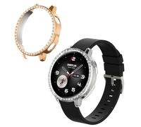 kwmobile Set da 2 Protezione Bordo Orologio Compatibile con OnePlus OPPO Watch X3 mini / X2 mini/Watch 4/3 Smartwatch - Rivestimento Glitterato trasparente/oro rosa