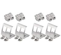 kwmobile Set Modulo Keystone e Adattatore Barra DIN - 4X Moduli Keystone Cat 6A schermati Presa RJ45-2X Supporto Guida DIN - Montaggio Semplice (Confezione da 2)