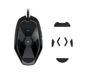 kwmobile Set Piedini di Ricambio per Mouse Compatibile con Logitech G303 / G302 Mouse - Gommini nero - per Maggiore Controllo e Scorrevolezza