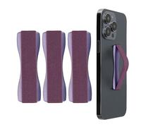 kwmobile Supporto Dita Cellulare - Set 3X Fasce Elastiche Sostegno Antiscivolo Antiurto Telefonino Supporto Universale - Finger Holder Phone Bordeaux Metallizzato/Mora/Mora
