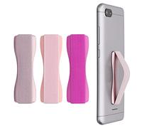kwmobile Supporto Dita Cellulare - Set 3X Fasce Elastiche Sostegno Antiscivolo Antiurto Telefonino Supporto Universale - Finger Holder Phone Rosa/Fucsia/Oro Rosa