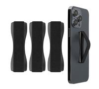 kwmobile Supporto Dita Cellulare - Set 3X Fasce Elastiche Sostegno Antiscivolo Antiurto Telefonino Supporto Universale - Finger Holder Phone Nero