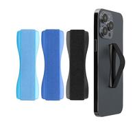 kwmobile Supporto Dita Cellulare - Set 3X Fasce Elastiche Sostegno Antiscivolo Antiurto Telefonino Supporto Universale - Finger Holder Phone Nero/Blu/Blu Chiaro