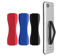 kwmobile Supporto Dita Cellulare - Set 3X Fasce Elastiche Sostegno Antiscivolo Antiurto Telefonino Supporto Universale - Finger Holder Phone Nero/Blu/Rosso