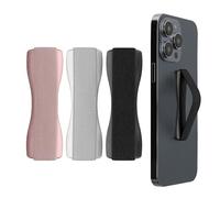 kwmobile Supporto Dita Cellulare - Set 3X Fasce Elastiche Sostegno Antiscivolo Antiurto Telefonino Supporto Universale - Finger Holder Phone Nero/Argento/Oro Rosa