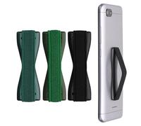 kwmobile Supporto Dita Cellulare - Set 3X Fasce Elastiche Sostegno Antiscivolo Antiurto Telefonino Supporto Universale - Finger Holder Phone Petrolio Metallizzato/Verde Scuro/Nero