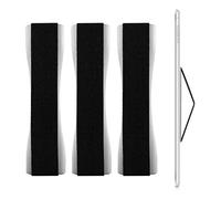 kwmobile Supporto Dita per Tablet - Set 3X Sostegno Adesivo Fascetta Elastica - Impugnatura Mano Universale Compatibile con iPad Galaxy-Tab - Argento