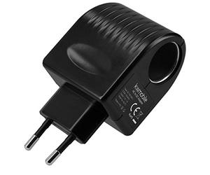 kwmobile trasformatore di Tensione da 230V / 12V e 1000mA - accendisigari Auto - convertitore Presa per Corrente - Adattatore Inverter da 12 Watt
