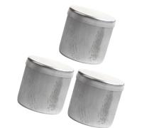 kwoifioy 3Pcs Alluminio Suolo Campionamento Scatole Coperchio Pesatura Titolari Per Laboratori Contenitori di Stoccaggio Vasetti di Raccolta di Ricambio Laboratorio Campione Contenitori