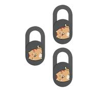 kwoifioy 3pcs Webcam Covers Slide Cartoon Gattino Della Macchina Fotografica Coperture Per Il Computer Portatile PC Cellulare Web Camera Privacy Protector Sticker
