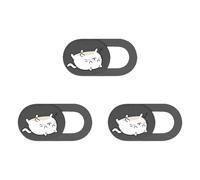 kwoifioy 3pcs Webcam Covers Slide Cartoon Gattino Della Macchina Fotografica Coperture Per Il Computer Portatile PC Cellulare Web Camera Privacy Protector Sticker