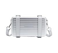 kwoifioy Borsa a tracolla quadrata comoda borsa da trasporto pratica resistente all'usura borse a tracolla multi scomparti funzionali borsa da città compatta da donna borsa quotidiana, Argento, One