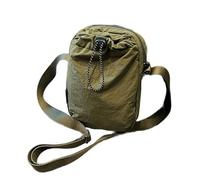 kwoifioy Borsa a tracolla resistente all'acqua con tracolla regolabile e tasca per bottiglia a tenuta stagna per viaggi, palestra, escursionismo, pratica borsa a tracolla in nylon, Verde, One Size