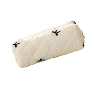 kwoifioy Bowknot Print Pencil Case Pennello Capacità Pennello Porta Bag Borse Da Viaggio Per Campeggio Per Le Studentesse Femminile Femminile Organizzatori