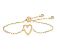 kwoifioy Ciondolo a forma di cuore cavo alla moda in acciaio inox, regolabile, accessorio alla moda per lei, Misura unica, come descritto