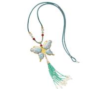 kwoifioy Collana con ciondolo con nappe, perfetta per abbigliamento casual e alla moda, One Size, come descritto, come descritto
