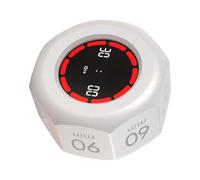 kwoifioy Efficiente strumento di gestione del tempo Sensori di gravità Timer visivo Display LCD Ricaricabile per Classroom Kitchen Time Trackers Flipping Induction Timer
