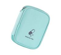 kwoifioy Mini borsa di pronto soccorso portatile vuota di piccole dimensioni da viaggio per medicine con cerniera pratica tasca per pillole da viaggio per uso domestico sacchetto vuoto, Verde