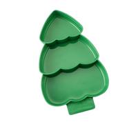 kwoifioy Organizzatori per piatti a forma di albero del festival Robusto PP Kitchenwares Forniture per feste Facile Manutenzione Albero di Natale Piatto diviso