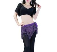 kwoifioy Sciarpa per Danza del Ventre dal Design Pieghevole Portatile, Comoda da trasportare per Eventi Danza e Prove Sciarpa Leggera per Danza del Ventre