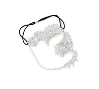 kwoifioy Strass d'argento alla moda metà con design elegante strass scintillanti comodo da indossare tutte le feste notturne leggero
