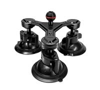 kwoifioy Supporto a tripla ventosa regolabile a 360 gradi per dispositivi mobili DSLR Supporto a tripla ventosa per auto